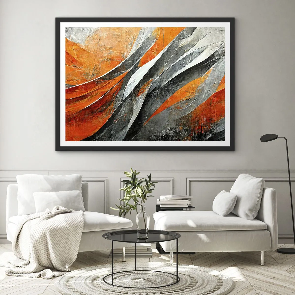 Plagát v čiernom ráme - Žiar a chlad - 50x40 cm