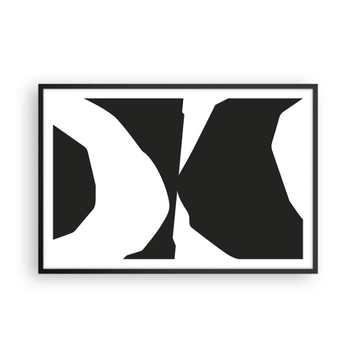 Plagát v čiernom ráme - Positive-negative - 91x61 cm