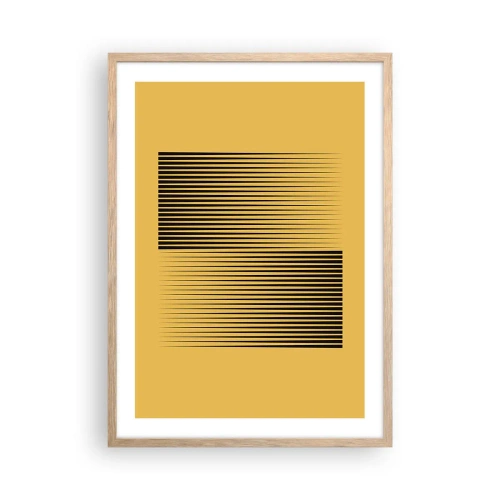 Plagát v ráme zo svetlého duba - Štvorec protikladov - 50x70 cm