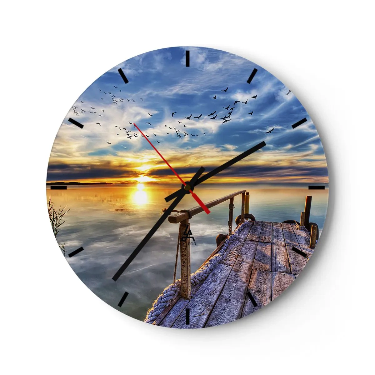 Nástenné hodiny - Vietor ide odpočívať - 40x40 cm