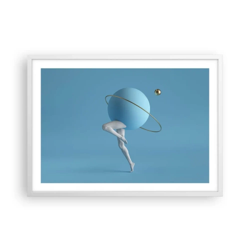 Plagát v bielom ráme - Šialenstvo planét - 70x50 cm