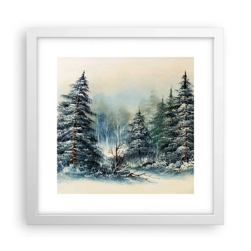 Plagát v bielom ráme - Pripravenie na Vianoce - 30x30 cm