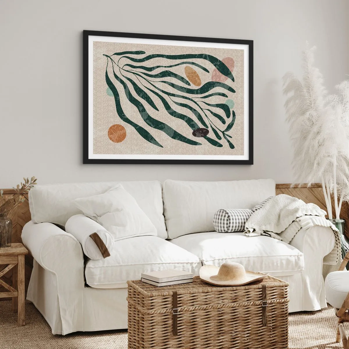 Plagát v čiernom ráme - Uprostred zelene - 100x70 cm