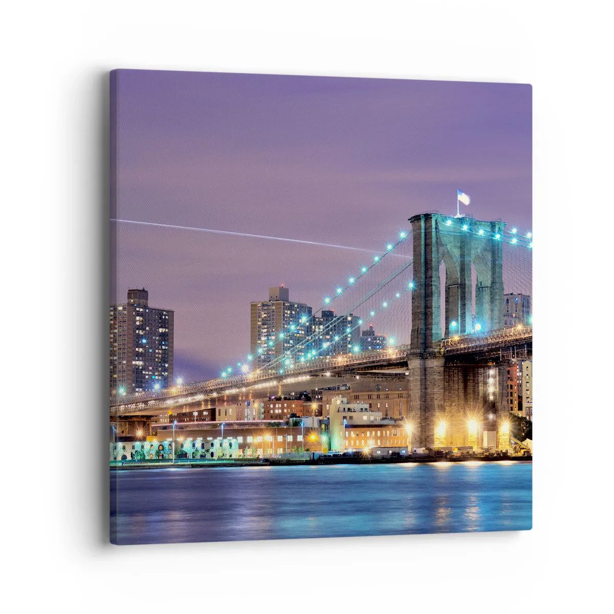 Obraz na plátne - Po veľa rokov Brooklynský most - 40x40 cm