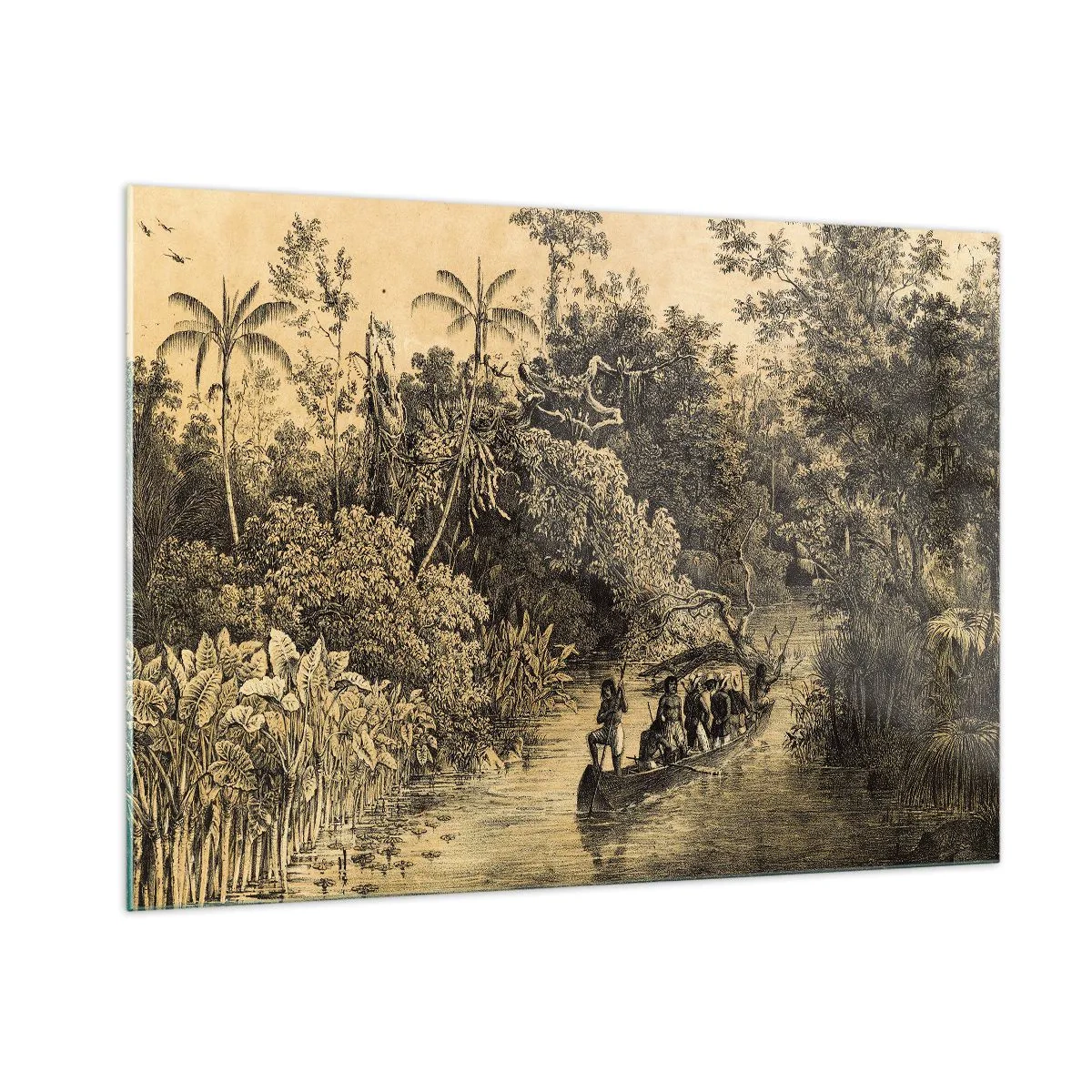 Obraz na skle - Výlet k zdroju - 100x70 cm