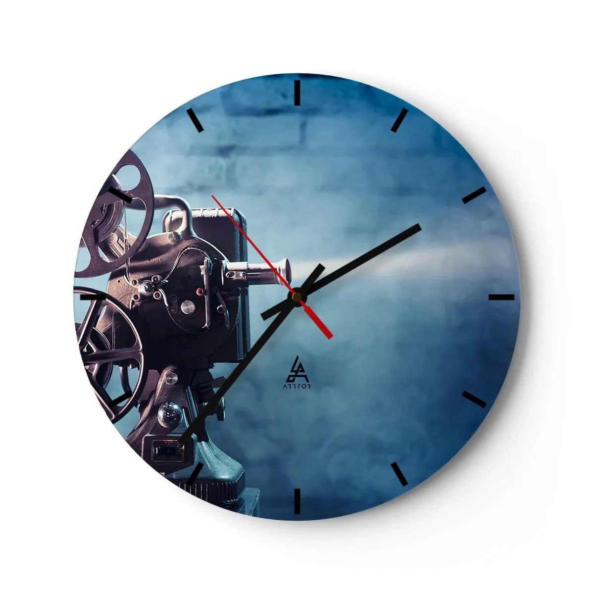 Nástenné hodiny - V starom kine - 40x40 cm