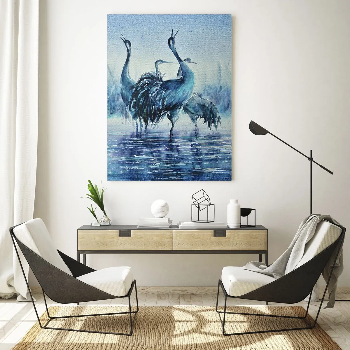 Obraz na skle - Ranné stretnutie - 50x70 cm