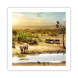 Plagát - „Z raja opäť pramenila rieka…“ - 50x50 cm