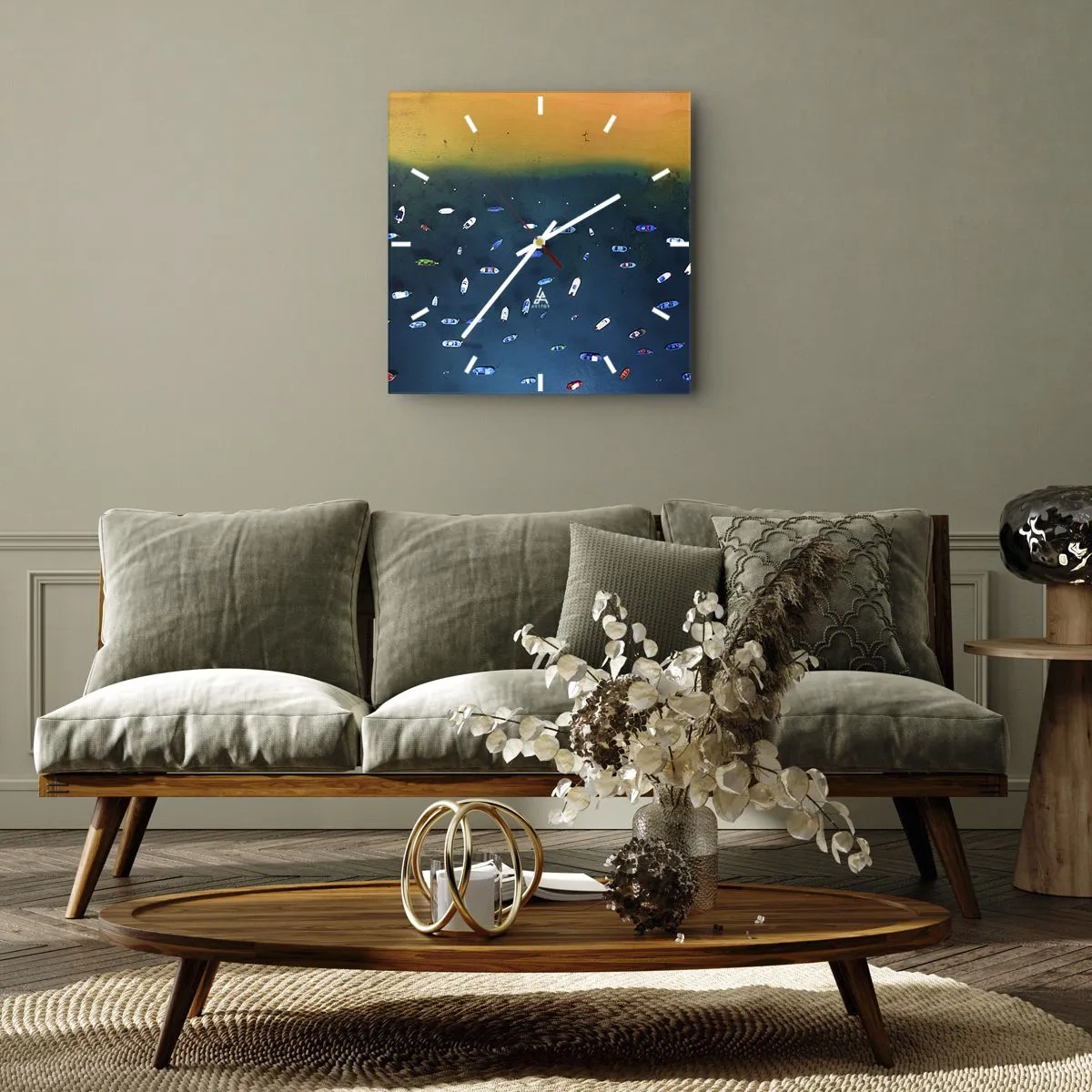 Nástenné hodiny - Prázdninová hra - 40x40 cm