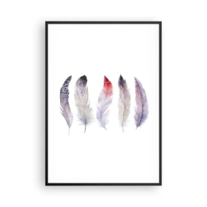 Plagát v čiernom ráme - Jemné ako rôznofarebná hmla - 70x100 cm