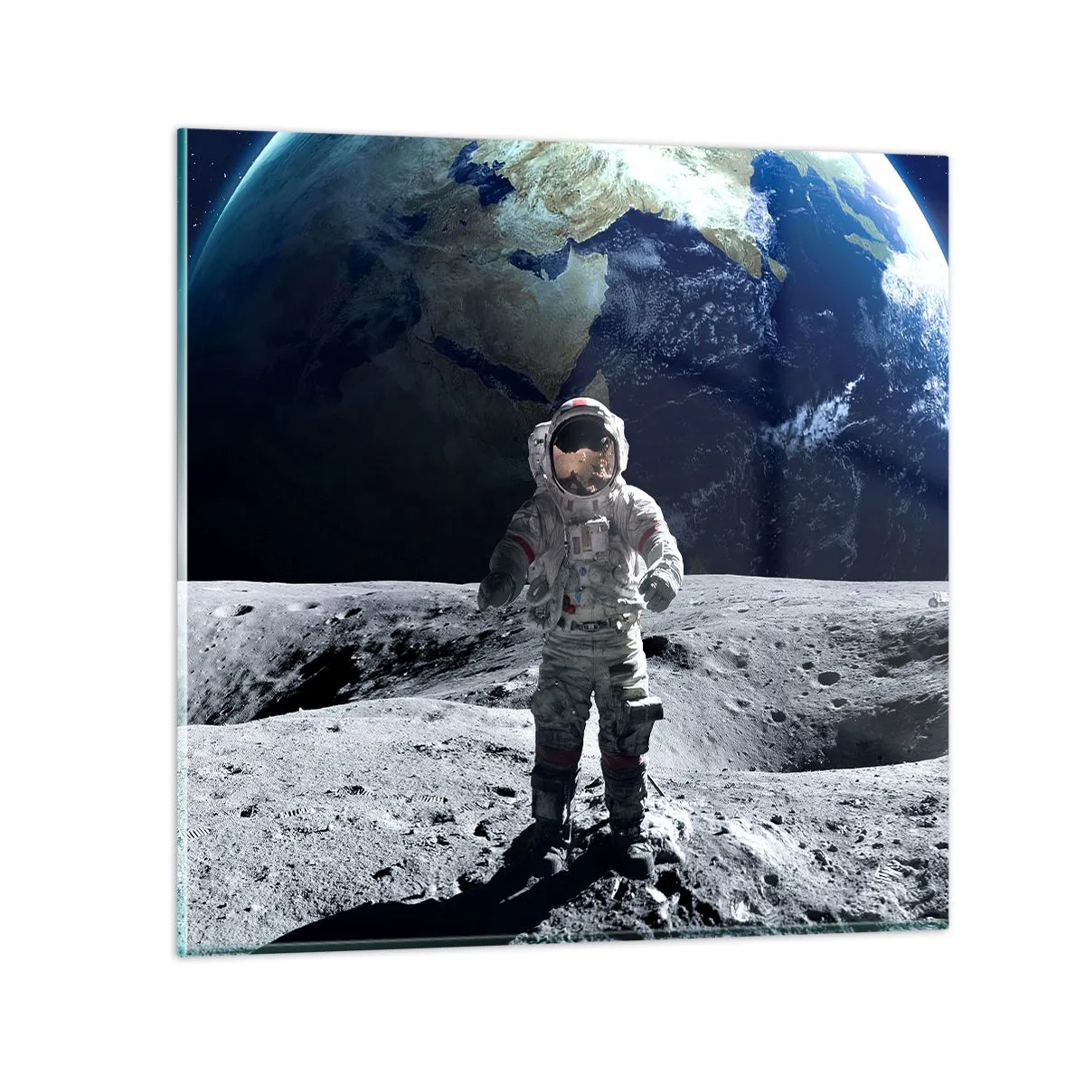 Obraz na skle - Pozdravy z Mesiaca - 50x50 cm