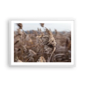 Plagát v bielom ráme - Čas odletieť s vetrom - 70x50 cm