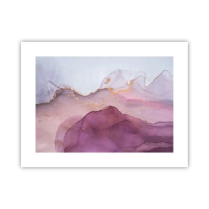 Plagát - Fialové a ľalové vlny - 40x30 cm
