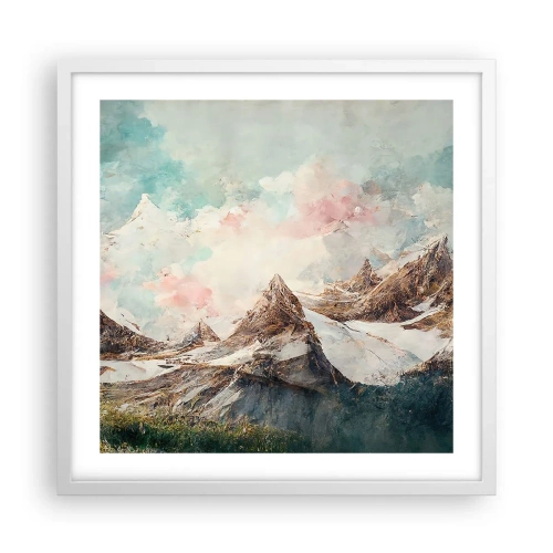 Plagát v bielom ráme - Skalné čepele - 50x50 cm