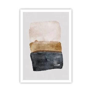 Plagát - Kompozícia zemitých farieb - 70x100 cm