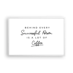 Plagát v bielom ráme - Tajomstvo úspechu - 91x61 cm