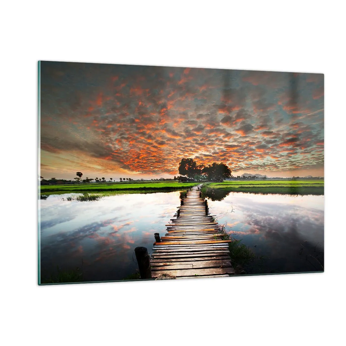 Obraz na skle - Roztiahnite ruky - dýchajte  - 120x80 cm