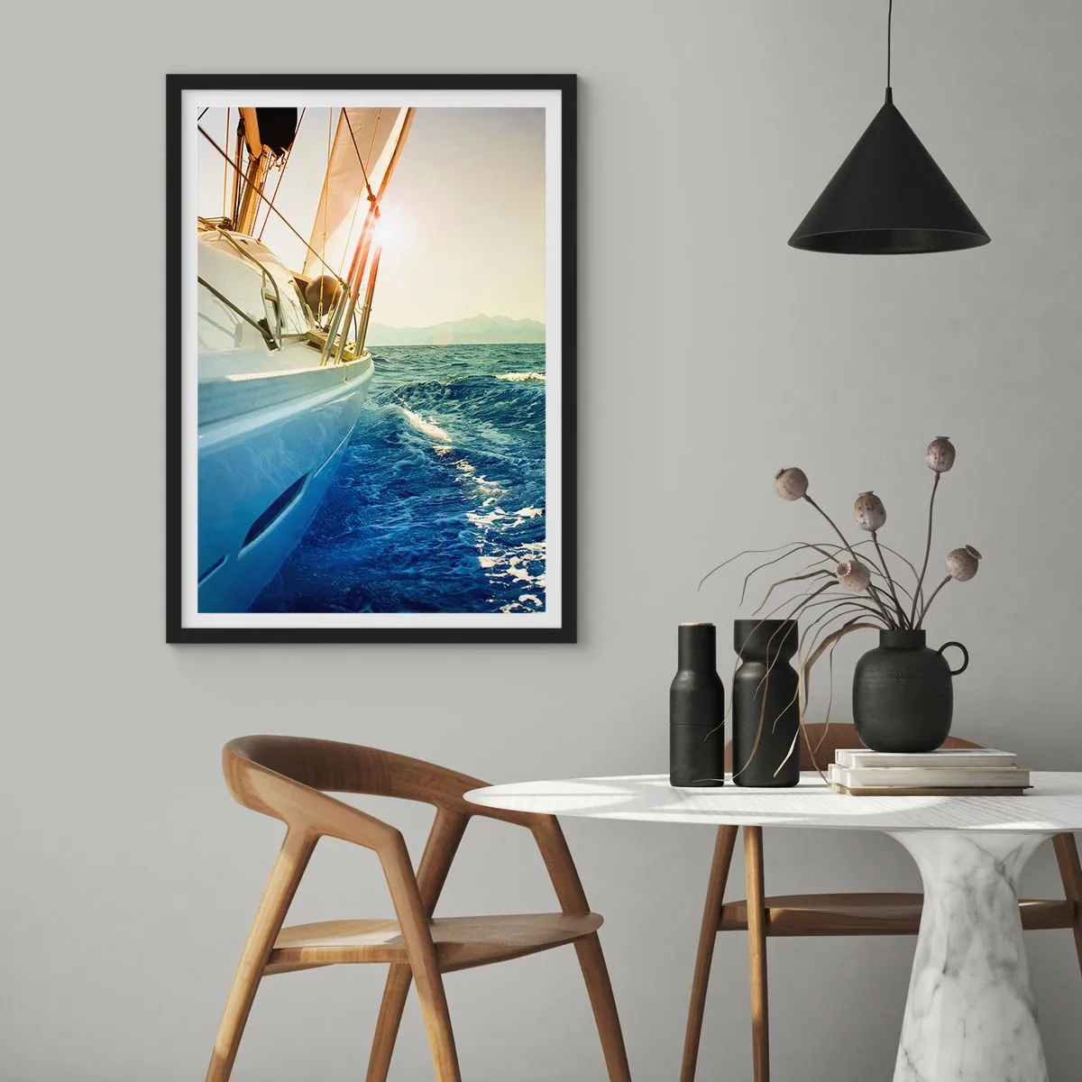 Plagát v čiernom ráme - Za dobrodružstvom - 40x50 cm