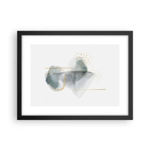 Plagát v čiernom ráme - O vzťahu medzi šedou a zlatou - 40x30 cm