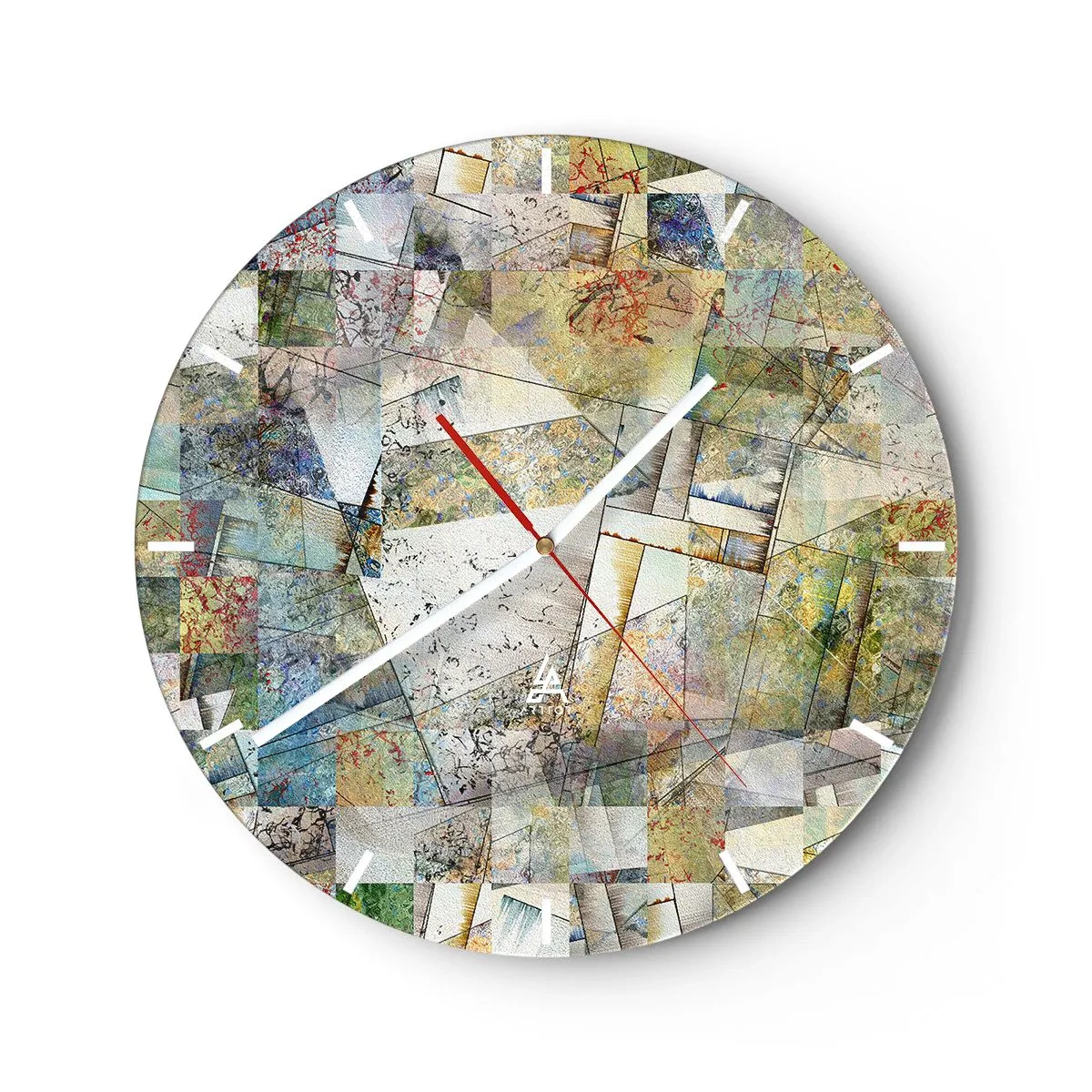 Nástenné hodiny - Geometrické preskupenie - 40x40 cm