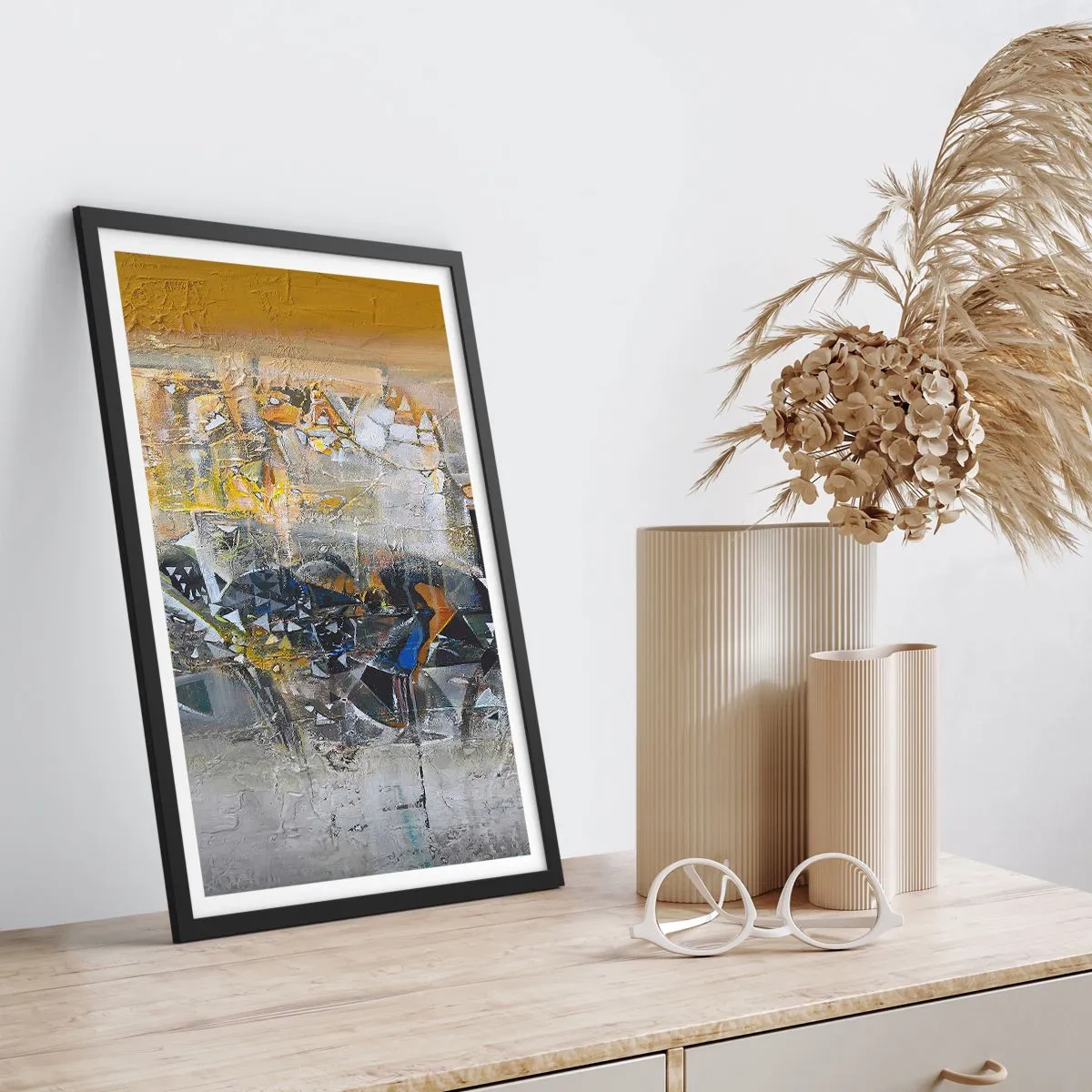 Plagát v čiernom ráme - Všetko sa podarí - 61x91 cm