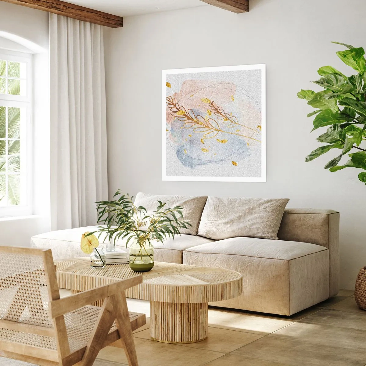 Plagát - Zlatý závan - 40x40 cm