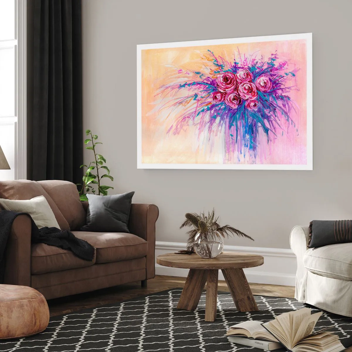 Plagát - Ružová fontána - 70x50 cm