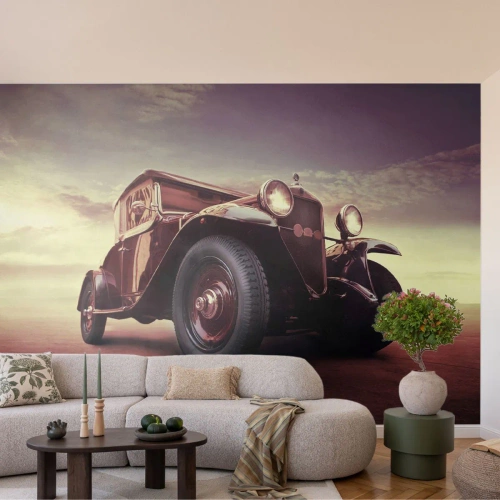 Samolepiaca Fototapeta Deluxe Sticker - Vráťme sa ako za starých čias… - Automobilový priemysel, Retro auto, Vintage - 200x140 cm
