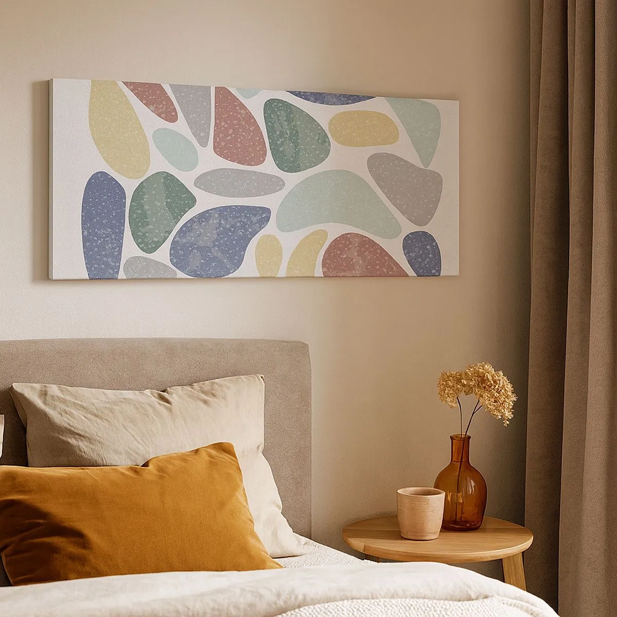 Obraz na plátne - Mozaika práškových farieb - 100x40 cm