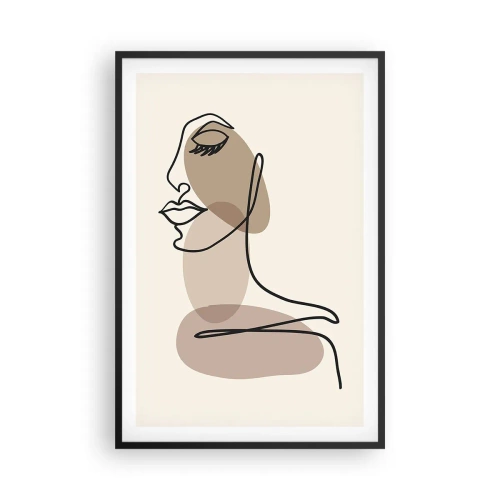 Plagát v čiernom ráme - Určitá línia krásy - 61x91 cm