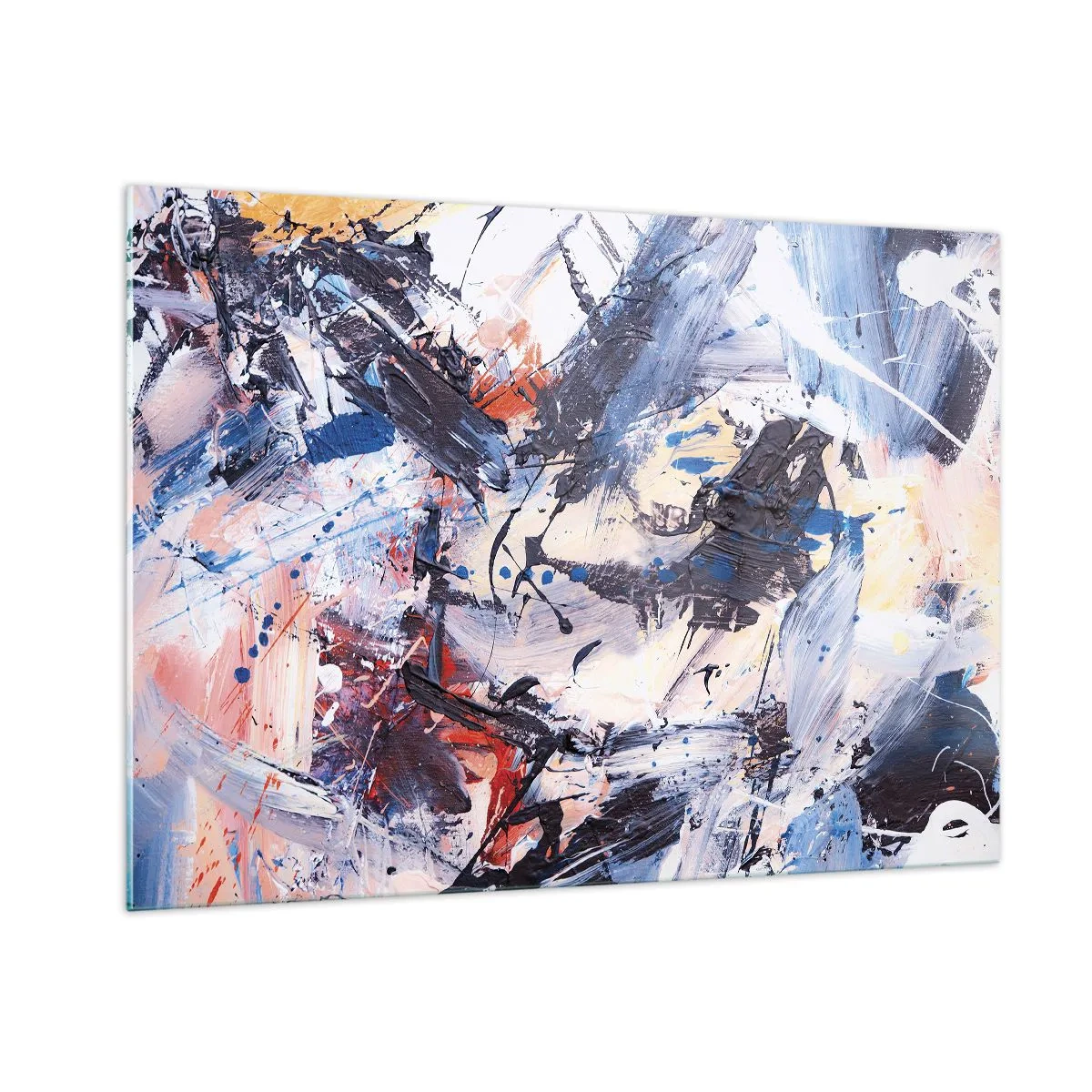 Obraz na skle - Bláznivý tanec abstrakcie - 100x70 cm