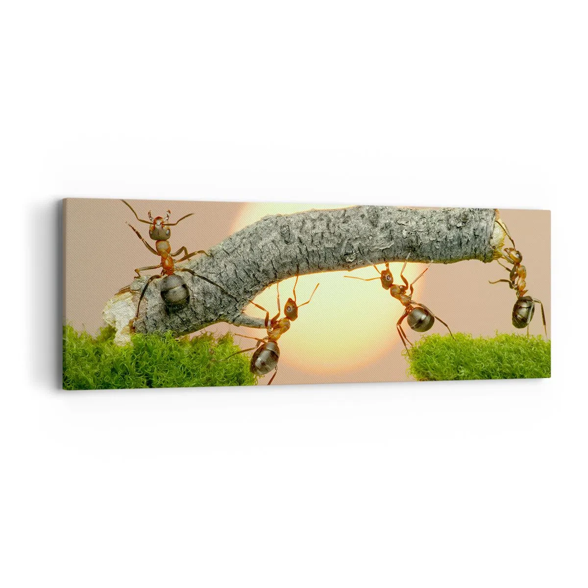 Obraz na plátne - Radostná, spoločná práca - 90x30 cm