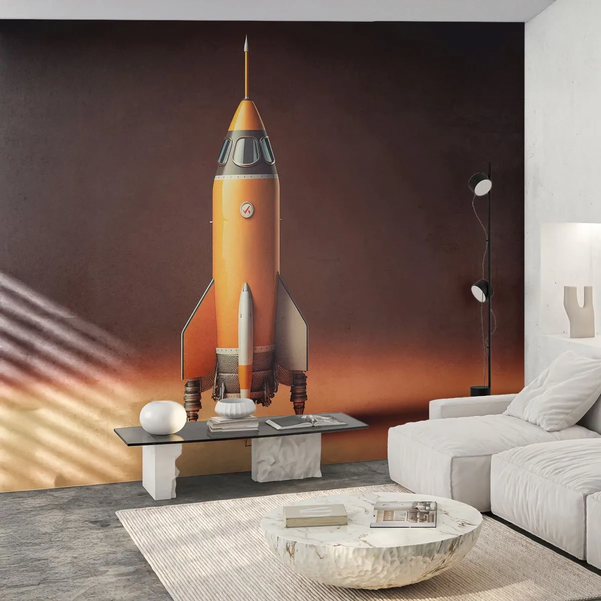 Fototapeta Premium Sand - Začína to snom - Vesmírna raketa, Ceruzka, Veda - 100x70 cm