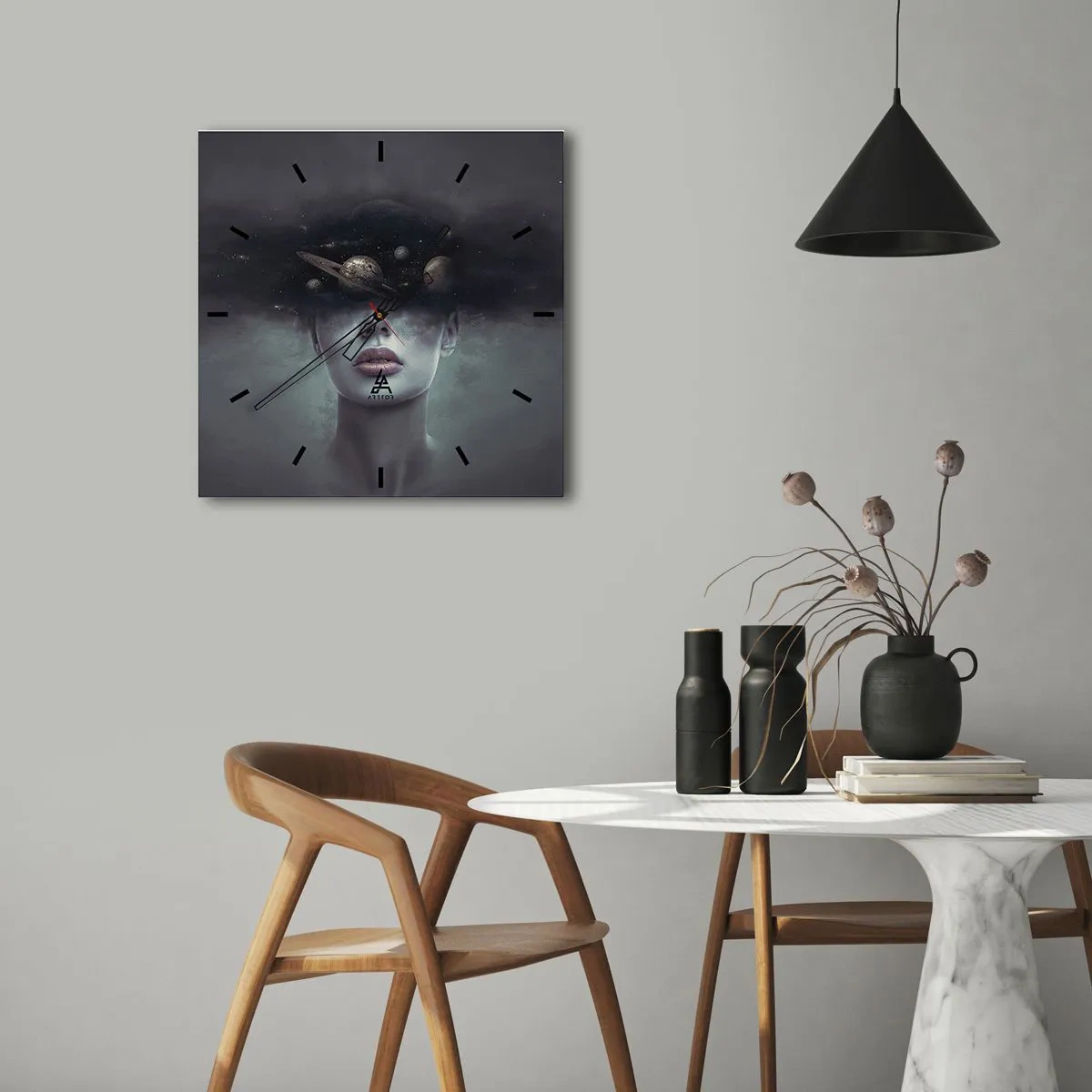 Nástenné hodiny - A planéty… - 40x40 cm