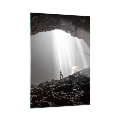 Obraz na skle - Svetelná jaskyňa - 50x70 cm
