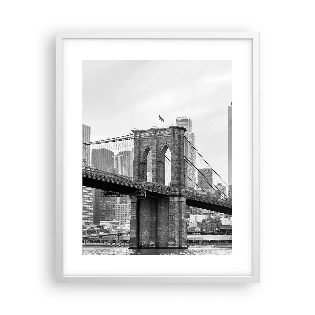 Plagát v bielom ráme - Newyorské zázraky - 40x50 cm