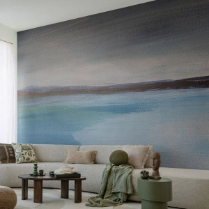 Fototapeta Standard Eco - Maliarska vodná krajina s horizontálnou čiarou horizontu - 100x70cm - Horizontálna krajina - Moderná nástenná dekorácia do obývacej izby a spálne ARTTOR