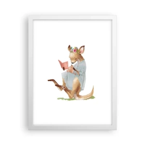 Plagát v bielom ráme - Prečítaj mi, mama - 30x40 cm