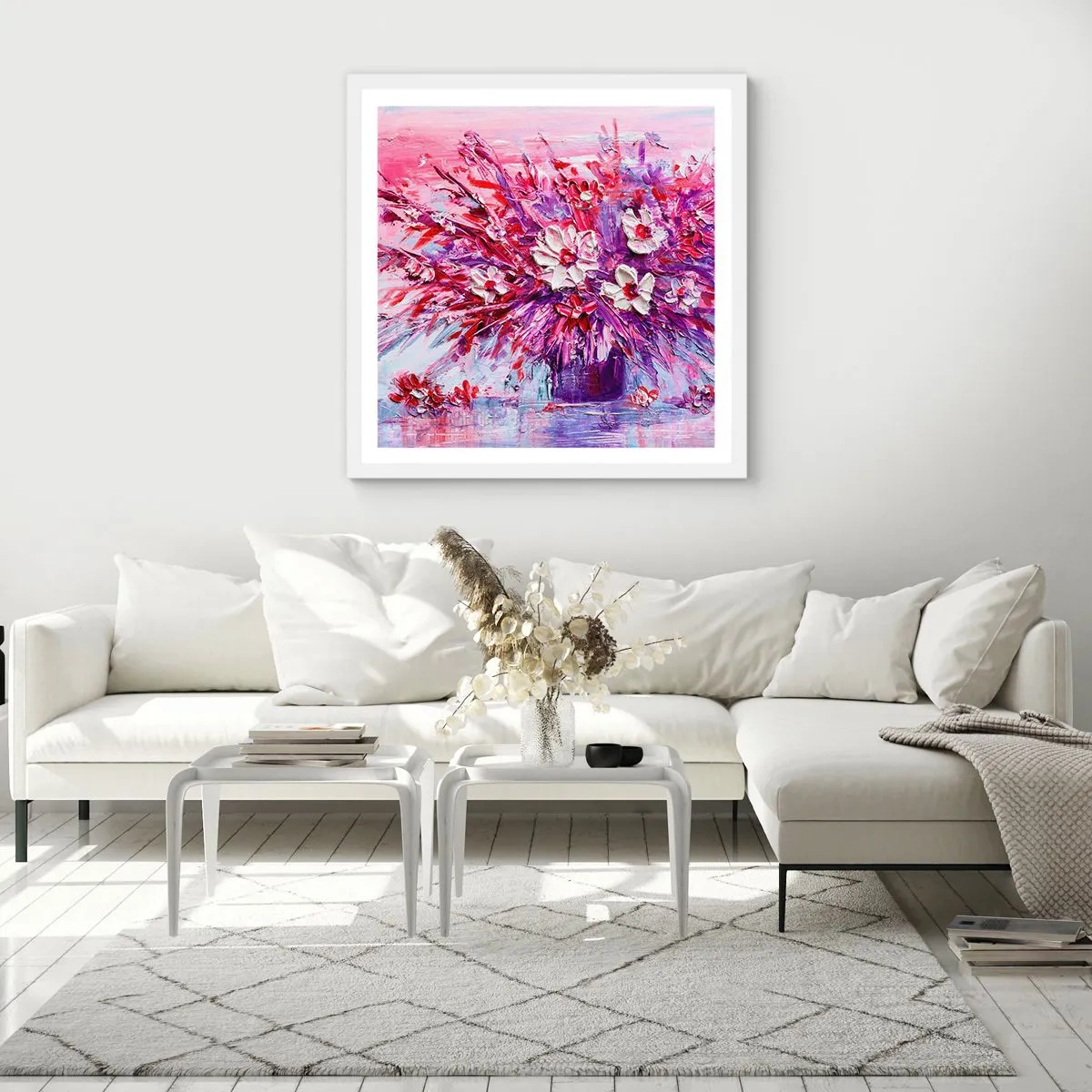 Plagát v bielom ráme - Nevinnosť a vášeň - 50x50 cm