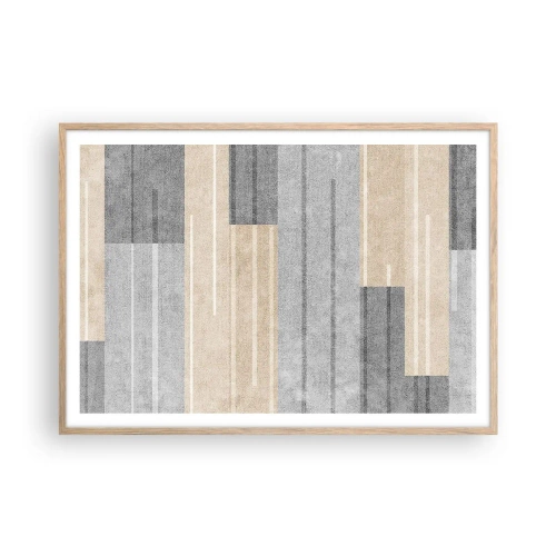 Plagát v ráme zo svetlého duba - Kompozícia: drž sa - 100x70 cm