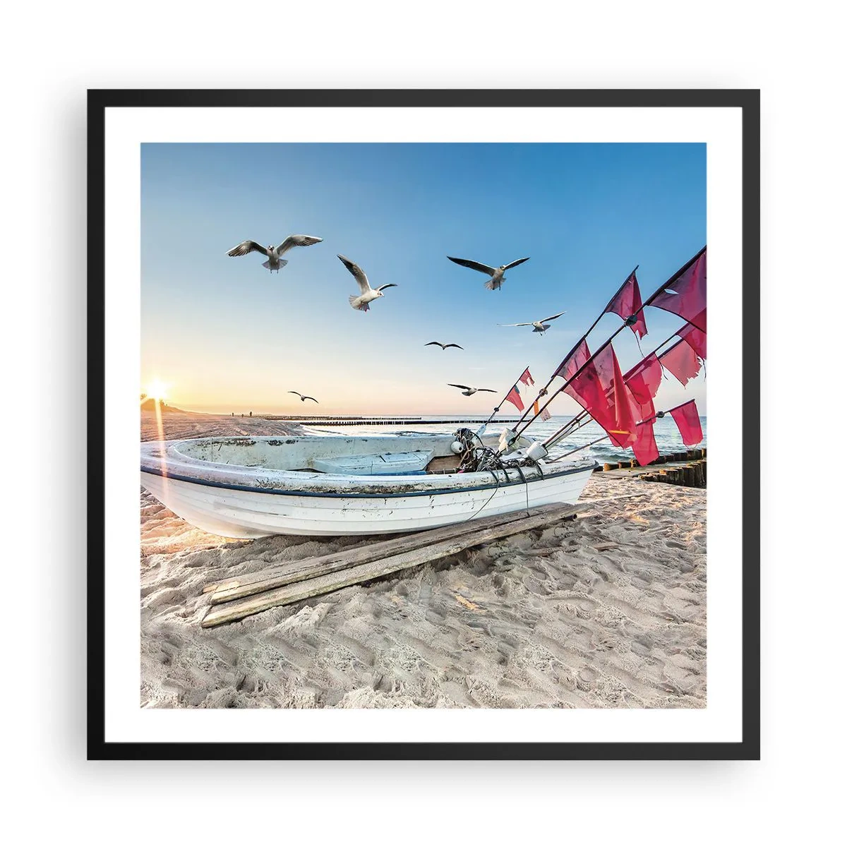 Plagát v čiernom ráme - Zaslúžená prestávka - 60x60 cm