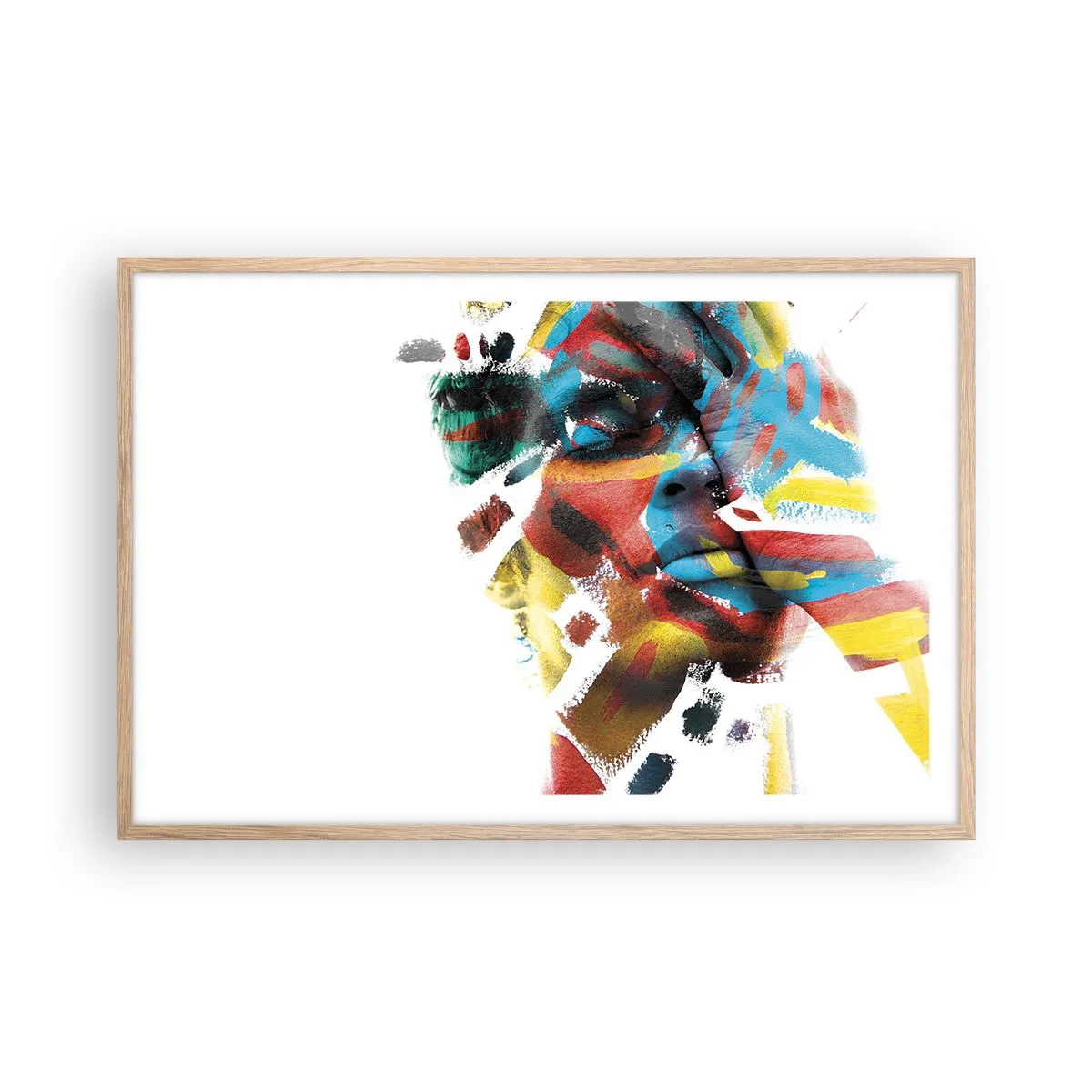 Plagát v ráme zo svetlého duba - Pestrá osobnosť - 91x61 cm