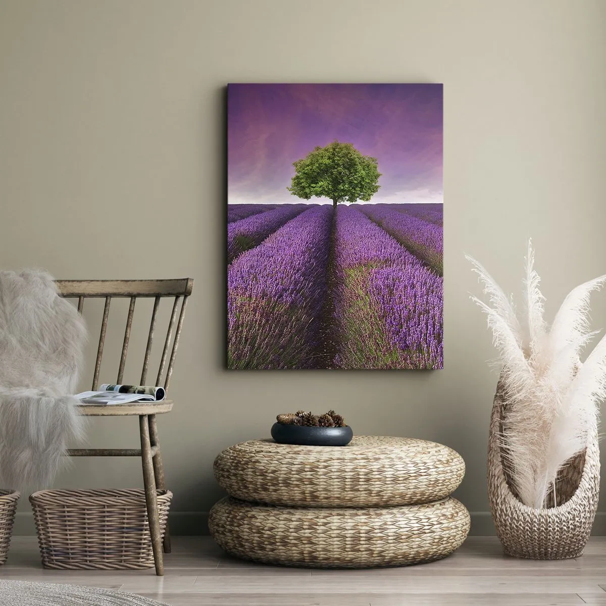 Obraz na plátne - Na levanduľových poliach - 50x70 cm