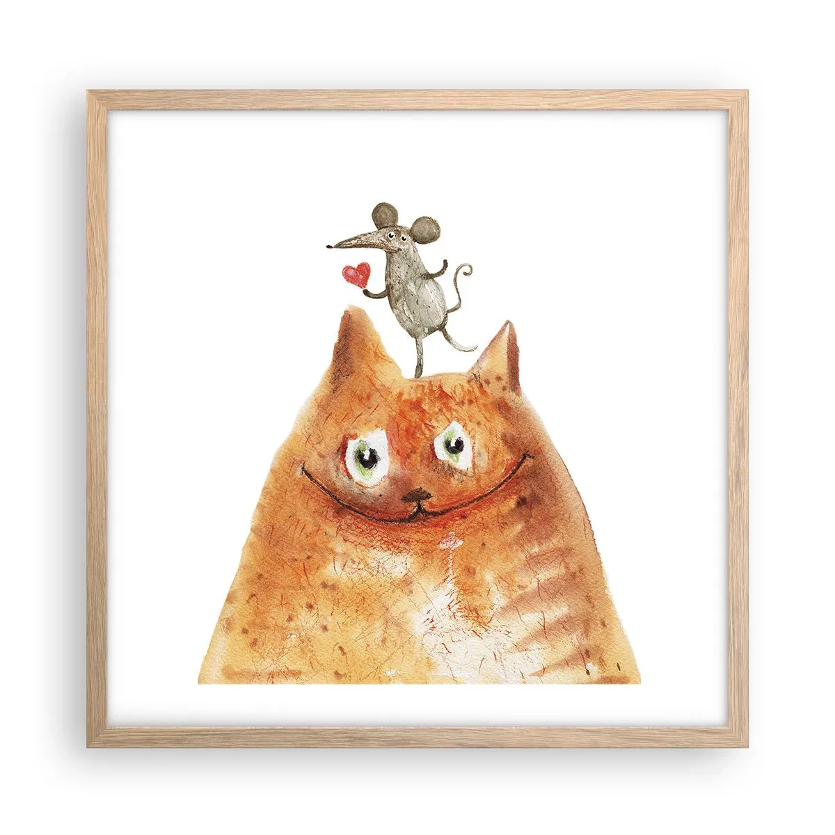 Plagát v ráme zo svetlého duba - Paradoxy lásky - 50x50 cm