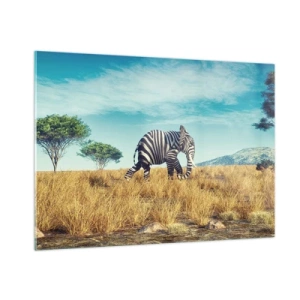 Obraz na skle - Šedá už nie je v móde - 100x70 cm