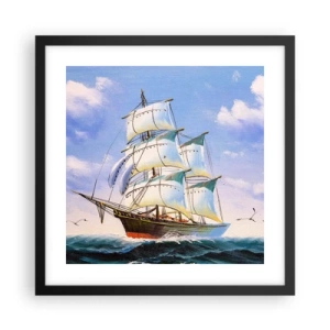 Plagát v čiernom ráme - Hrdo s vetrom - 40x40 cm