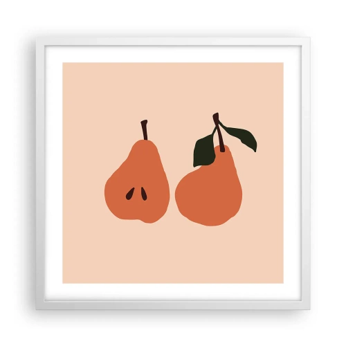 Plagát v bielom ráme - Číra sladkosť - 50x50 cm