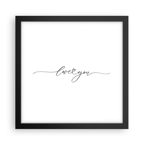 Plagát v čiernom ráme - Čierne na bielom - 30x30 cm