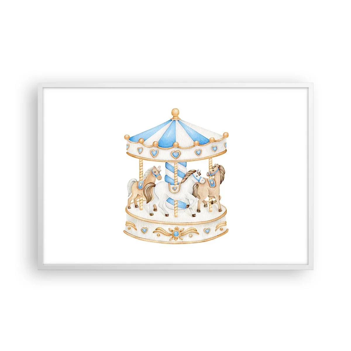 Plagát v bielom ráme - Sladké detstvo - 91x61 cm