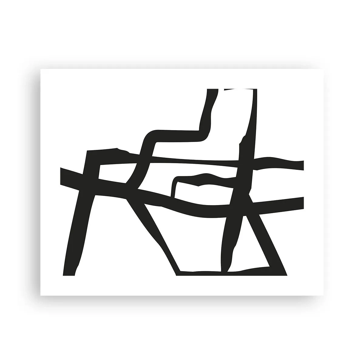 Plagát - Čiernobiela konštrukcia - 50x40 cm